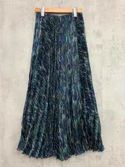 美品 ASTRAET アストラット ユナイテッドアローズ ストライプマキシ丈プリーツ スカート size0/NAVY ■■◎レディース