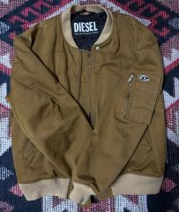 DIESEL パッチワークスタジャン ブラウン Diesel パッチワーク スタジャン ブラウン - メルカリ