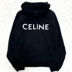 CELINE セリーヌ バックロゴ プルオーバー フーディ パーカー スウェット コットン ブラック 黒 ホワイト 白 Sサイズ トップス ストリート オーバーサイズ 2Y006917G レディース ユニセックス ギフト プレセントのサムネイル