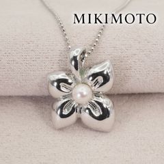 人気 MIKIMOTO ミキモト ♡ 四ツ葉クローバー ネックレス 真珠 パール 
