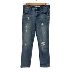 ギャップ GAP 1969 25R ガールフレンド デニム パンツ ジーンズ ダメージ 0 レギュラー 青 ブルー /MZ ■ECB001