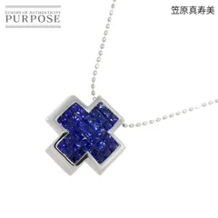 笠原真寿美 Masumi Kasahara サファイヤ クロス ネックレス 45cm K18 WG ホワイトゴールド 750 Necklace 90318943のサムネイル