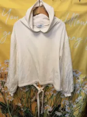 CECIL McBEE セシルマクビー レース 袖 アイボリー スウェット M