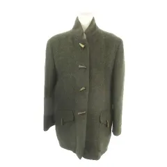 ダックス DAKS Signature コート ウール 緑 グリーン スタンドカラー トグルボタン /MN2 ■ECE004のサムネイル