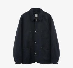 メンズ FRONT11201 Black Indigo Linen Coverall