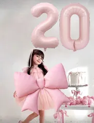 【kono様❤︎ご注文ページ】　リボン型バルーン(大)1個＆ナンバーバルーン　誕生日飾り　風船　パーティ　記念日