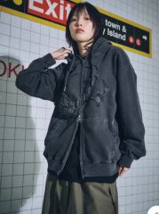 JUEMI Saint Mary Zip-up Hoodie ブラウン - メルカリ