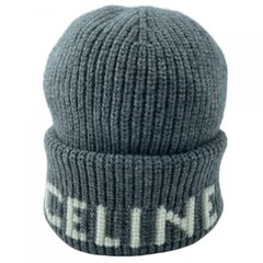 中古】 CELINE セリーヌ AA0H92I93 カシミヤウールニット ロゴキャップ