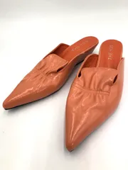 THE YOn ザヨン ポインテッド ミュール サンダル size38/コーラル ■◆ レディース