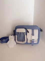 バッグ レディース ショルダーバッグ 女性のファッショナブルなクロスボディバッグかわいい布バッグユニバーサルアクセサリー付き