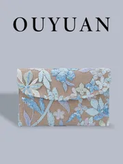 バッグ レディース クラッチバッグ ランダムパターンのスパンコール刺繍パッチワーク財布、女性用コントラストカラーパッチワークフラップクラッチ、刺繍フローラルイブニングバッグ、パーティー、ギフト、結婚式、休暇に最適な