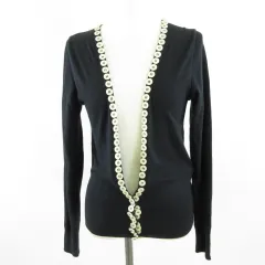 DESIGNED BY LOTUS カーディガン 長袖 紺 M *A632