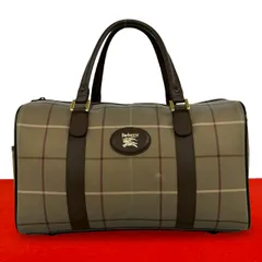 美品　バーバリー　ボストンバッグ　ノバチェック　ホースロゴ　玉虫色　大容量 BURBERRY（バーバリー） ノバチェック シャドーホース ボストンバッグ
