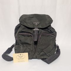 美品✨プラダ リュック バックパック ナイロン レザー 三角ロゴ 白タグ