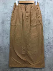 ALMA Design アルマデザイン バックポケットスリットデニム ロング スカート sizeM/ベージュブラウン ■■ レディース
