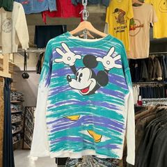 Cotton On/ミッキーマウス バックプリント ロンT【S】長袖 コラボ 