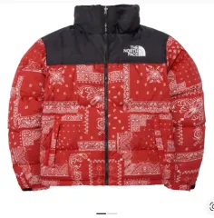 THE NORTH FACE ザノースフェイス 1996 ノベルティ Nuptse(ヌプシ) LEE リー AU LAIT レッド Mサイズ (新品)