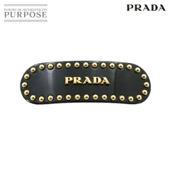 新品同様 プラダ PRADA プレックス バレッタ ヘアクリップ ブラック ゴールド 1IF042 ヘアアクセサリー Plex Hair Clip 90321720のサムネイル