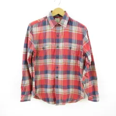 ジェイクルー J.CREW フランネルシャツ チェック 長袖 赤 紺 S *T983