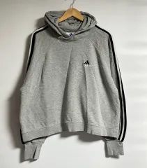 ユニセックス adidas クロップド バラクラバ フード付きTシャツ L