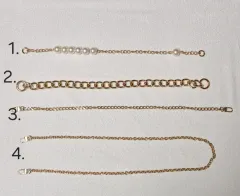 バッグ クロスショルダー チェーン ストラップ 4種 (GOLD COLOR パール など)