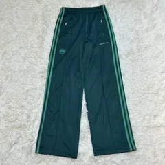 古着 adidas アディダス グリーン トラックパンツ スリーストライプス 264-36
