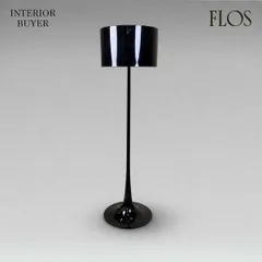 FLOS フロス SPUN LIGHT F スパンライト F フロアライト 照明 アルミニウム ブラック セバスチャン・ロング 24年製 定価41万のサムネイル