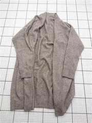 ◇ Θ MUJI 無印良品 ムジルシ レディース カーディガン M-Lサイズ ベージュ系 ウール混 ロング丈 E  【1602190003404】