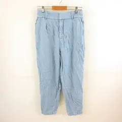 ザラ ZARA ロングパンツ テーパード 水色 M *T472