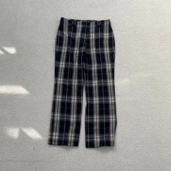 バーバリーズ パンツ 金ボタン ノバチェック ウール スラックス 長 