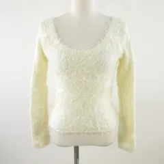 ヘザー Heather ニット セーター 長袖 オフホワイト 白 F *T884