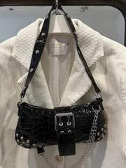 バッグ レディース ショルダーバッグ ファッショナブルで多用途なチェーンデコレーションショルダーバッグ、女性の通勤や日常使いに適しています