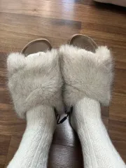 ZARA HOME ファー スリッパ (底面補強完了)