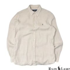 未使用タグ付 ラルフローレン リネンシャツ ホワイト メンズLG ポニー刺繍 未使用タグ付 ラルフローレン リネンシャツ ホワイト メンズLG ポニー