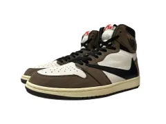 NIKE (ナイキ) ×TRAVIS SCOTT トラヴィススコット AIR JORDAN 1 HIGH OG TS SP エアジョーダン 1 ハイ スニーカー CD4487-100 28.5cm US10.5 ブラウン×ホワイト メンズ/036
