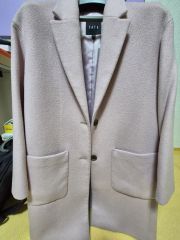 新品 ELLE ウール シンプル ロング リュクス コート ダブルブレスト