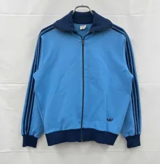 adidas アディダス トラックジャケット 西ドイツ製 デサント製 80's ヴィンテージ サイズ2 ライトブルー 通年