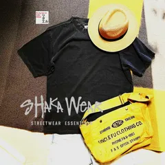【シャカウェア】 SHAKA WEAR ガーメントダイ Tシャツ 7.5oz 厚手 無地 ヘビーウェイト メンズ オーバーサイズ 後染め ヴィンテージ感 ストリート LAブランド USサイズ ヨレない 綿100  SHAKAWEAR GARMENT DYE