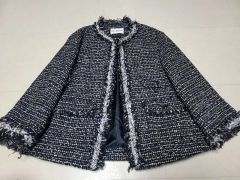 美品】Rene TISSUE社 ツイード ワンピースコート ノーカラー 36 - メルカリ