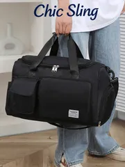 バッグ メンズ トートバッグ 大型 ジッパー ダッフルバッグ、折り畳み式 旅行 収納バッグ キャリーオンバッグ、シンプル ウィークエンダー オーバーナイトバッグ