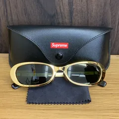 【美品】Supreme Exit Sunglasses シュプリーム エグジット サングラス ゴールド メタルフレーム 21SS ケース付のサムネイル
