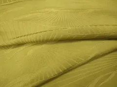 平和屋着物●上質な色無地　吉祥遠山地紋　青朽葉色　正絹　逸品　CABF3457ut