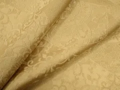平和屋着物●上質な色無地　吉祥花唐草地紋　飴色　染の近江謹製　正絹　逸品　CABE3103yc