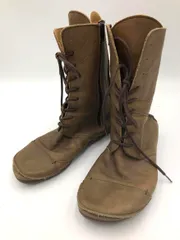 antiqua アンティカ レースアップ サイドジップ ブーツ size38/L/ベージュ ■■ レディース