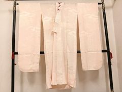 平和屋着物○振袖用長襦袢 無双仕立て 花地紋 半衿刺繍 正絹 逸品