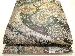 平和屋着物●長襦袢　無双仕立て　地紋起こし　花地紋　正絹　逸品　未使用　AABH4154ph 平和屋着物○振袖用長襦袢 無双仕立て 花地紋 半衿刺繍 正絹 逸品