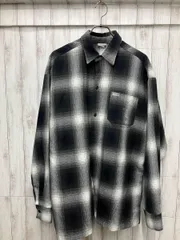caltop/長袖シャツ/USA製 オンブレチェックオーバーサイズ　サイズL