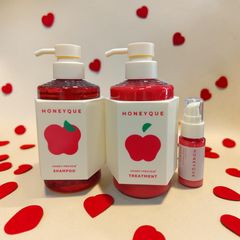 (410K) 허니크 미니 헤어 우유 30ml 포함 한정 키트 (MADEINJAPAN) (샴푸 450ml & 헤어 트리트먼트 450ml) (애플 허니 향기)