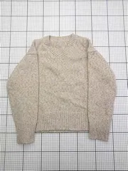 ◇ ⊇ 無印良品 MUJI ウール混Vネックセーター ベージュ系 Mサイズ メンズ E  【1604030016865】
