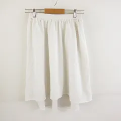 セシルマクビー CECIL McBEE スカート ひざ丈 フレア フィッシュテール オフホワイト 白 M *T504